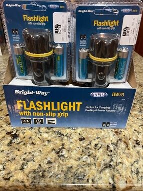Black LED Flashlight with Non-Slip Grip
